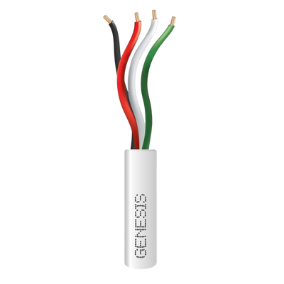Bobina de 305 Metros / Cable de Cobre / 4 x 22 AWG / Riser / Para Interior / Color Blanco / Para Aplicaciones de Alarmas de Intrusión y Automatización