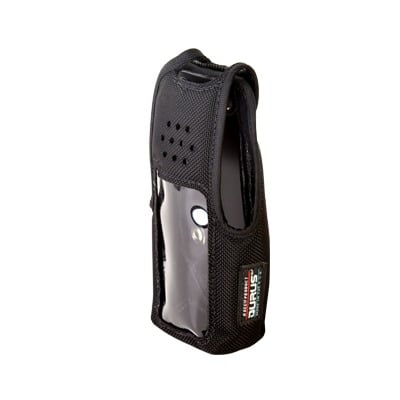 Funda de Nylon, lazo-cinto, capuchón con broches para botones y amplio visor frontal para NX-410K2 y NX-411K2.