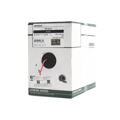 Bobina de 305 Metros de Alambre / 4 x 18 AWG / Tipo FPLR-CL2R / Resistente al Fuego / Color Rojo / Para Sistemas Contra Incendio o Sistemas de Evacuación