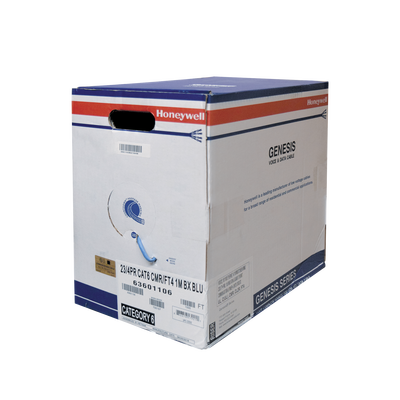 Bobina de Cable de 305 Metros / UTP Cat6 Riser / Color Azul / UL, CMR, Probado a 350 Mhz / Para Aplicaciones de CCTV, Redes de Datos IP Megapixel / Control rs485