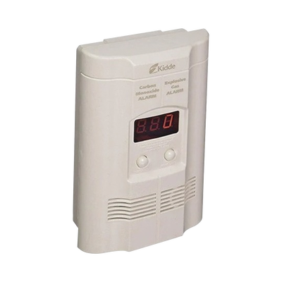 Paquete de 2 Pzas │ Detector Autónomo de Monóxido de Carbono (CO) y Gases Explosivos (Propano y Metano) │ Pantalla Digital │ Conexión Directa a 120 Vca │ Batería de Respaldo Incluida