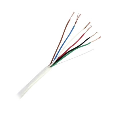 Bobina de Cable de 152 Metros (500 Pies) de 6 x 20 AWG / Blindado / Color Blanco / Aplicaciones en Control de Acceso, Audio e Instrumentación