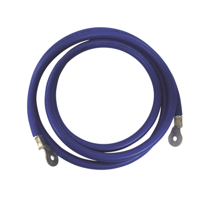 Cable para Baterías, 2.2 m Azul Calibre 2 AWG con Terminales de Ojo en Ambos Extremos