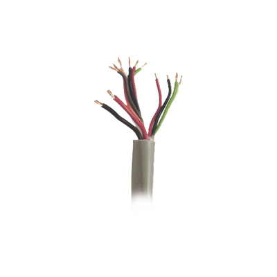 Bobina de Cable de 500 Metros (1640 Pies) / Color Gris / Sistemas de Alarmas de Intrusión y Control de Acceso / 5 Pares Calibre 22 / 1 Par Calibre 18 / Intemperie