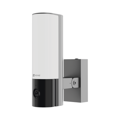 Cámara IP 4 Megapíxel / Wi-Fi / Lampara Integrada / Audio de dos vías / Imágen Nocturna a Color / Detección Humana / Audios Personalizables / Uso Exterior con Protección