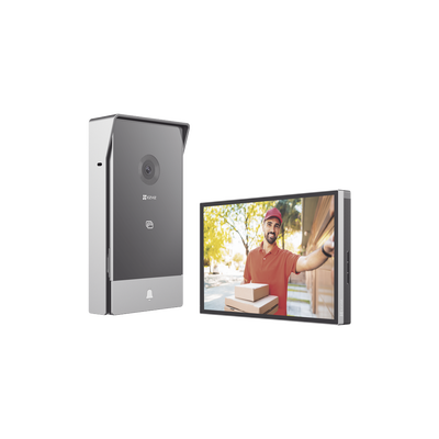Videoportero IP Conexión a 2 Hilos / Con Monitor Wi-Fi para Interior / Frente de Calle IP65 Uso En Exterior Debe Tener Protección / Cámara 3 Megapíxel / Llamada a la App / Apertura remota / Apertura de 1 Puerta y un 1 Porton