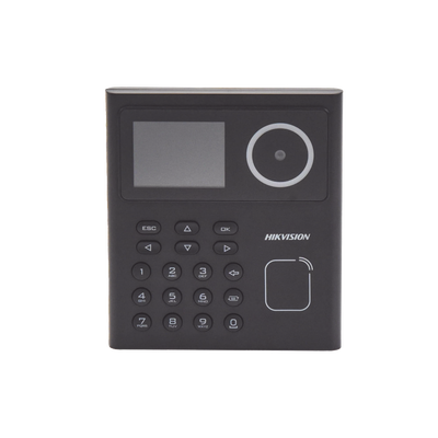 Terminal Facial Min Moe Administrable por Smartphone o Nube / Acceso y Asistencia / Lector PROX EM / 500 rostros / Detección de Cubrebocas / HikConnect / Reconocimiento a 1.5 mts de distancia
