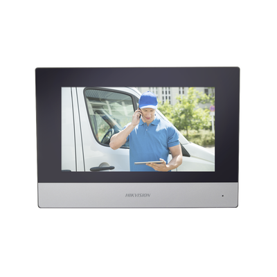 Monitor Hibrido IP WiFi Touch Screen 7" para Videoportero IP / Vídeo en Vivo / PoE Estándar / Apertura Remota / Llamada Entre Monitores / Audio de dos vías / Policarbonato
