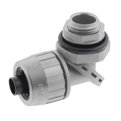 Conector Multi Posición de Nylon de 1/2" para Tubería Liquidtight Polytuff.