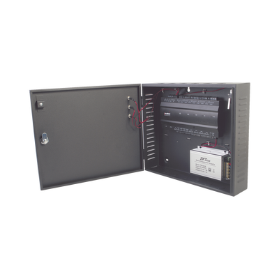 Controlador de acceso / 4 PUERTAS / Biometría Integrada / Hasta 3,000 Huellas / 30,000 Tarjetas / Incluye Gabinete y Fuente de Alimentación 12Vcc/5A compatible con ZKACCESS 3.5