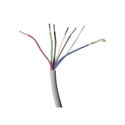 Bobina de Cable 305 Metros: 6 x 22 AWG, Color Blanco, CMR, Para Sistemas de Seguridad y Alarmas