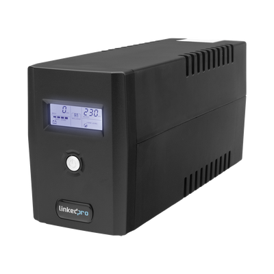 UPS 800VA/480 W Pantalla LCD / Línea Interactiva 120Vca / 6 tomas 5-15R (4 Respaldadas) / Regulación de Voltaje / Protección RJ45