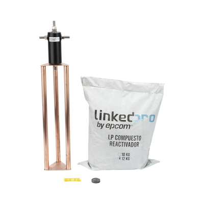 Electrodo de Cobre para Corriente Máxima de 60 Amp. con Compuesto Mejorador de Terreno