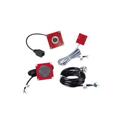 KIT de Accesorios para el modelo PA2F, incluye cámara, micrófono, parlante y botón, múltiples aplicaciones