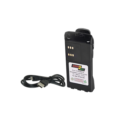 Batería con cargador USB integrado de Li-Ion 2000MAH con clip para radios Motorola HT750/1250, PRO5150/5550/7150/7350/7550