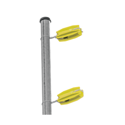 Aislador de color Amarillo para postes de esquina de alta Resistencia con Anti UV de uso en cercos eléctricos