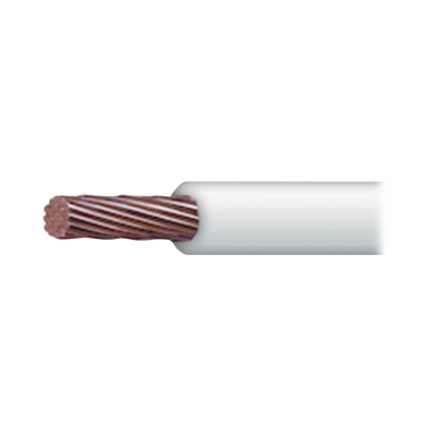 Cable Eléctrico 8 awg color blanco,Conductor de cobre suave cableado. Aislamiento de PVC, autoextinguible. BOBINA 100 MTS