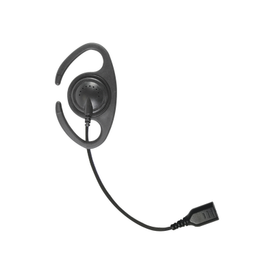 Auriculares de gancho en forma de "C" con cable de fibra trenzada y conector SNAP. Requiere micrófono de solapa de 1 o 2 hilos de la Serie SNAP.