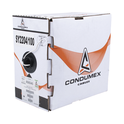 Bobina de 305 Metros / Cable de Cobre / 4 x 22 AWG / Tipo Alarmas UL / Para Interior / Color Blanco / Para Aplicaciones de Alarmas de Intrusión / interfonos / TV Porteros / y Multi-Propósito/ Hecho en México