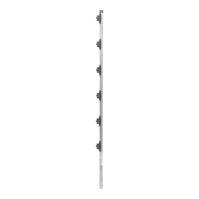 Poste con 6 Aisladores de PASO para Cerca Electrificada. Tubo Galva. de 1.4m, cal. 18 de 1" Diam. (Sin pintar).