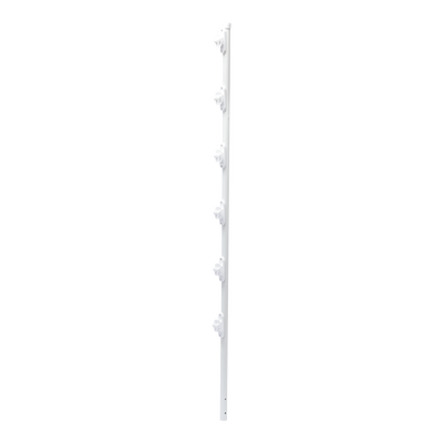 Poste con 6 Aisladores de PASO para Cerca Electrificada. Tubo Galva. de 1.4m, cal. 18 de 1" Diam. + Pintura Blanca.