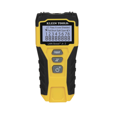 Tester de Cable LAN Scout™ Jr. 2/ Para: Prueba aprobada/ Error de Cableado/ Falla de Circuito Abierto o Cortocircuito/ Par Dividido/ Blindaje.