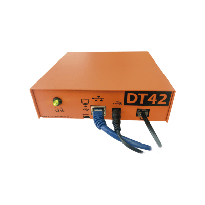 Receptora de alarmas IP Universal con 1 entrada de linea telefónica, para su central de monitoreo, recepción TCP/IP o GPRS, serie M2M, paneles de alarma Hikvision, entre otros.