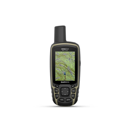 GPS portátil GPSMAP 65 con pantalla a color, almacenamiento interno de hasta 5,000 puntos, memoria interna de 16 GB, resistente al agua IPX7.