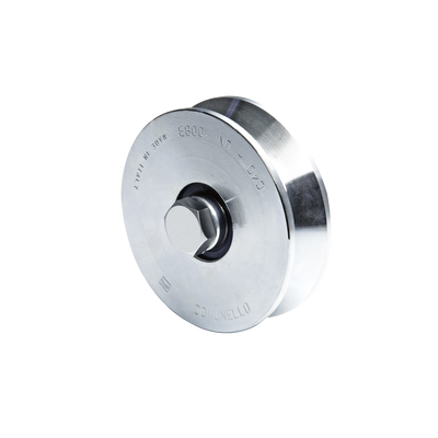 Rueda de 12 cm SIN Soporte Para Puertas Corredizas de Hasta 450 Kg / Canal Tipo "V"