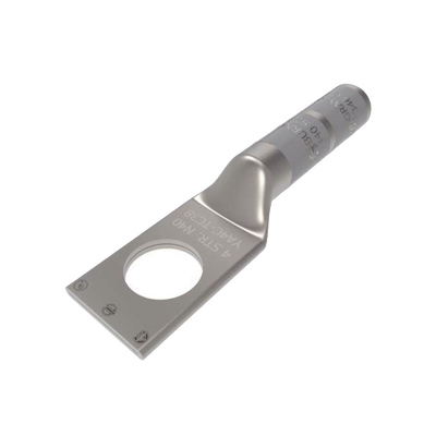 Zapata Terminal de Compresión BURNDY para Tornillo de 1/4" y Calibre 4 AWG.