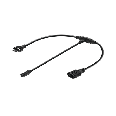 Cable troncal "Y". conecta paneles y dispositivos tales como microinversor y sistema de monitoreo en un conjunto.