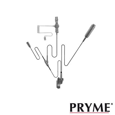 Micrófono - Audífono de solapa de 3 cables para KENWOOD Serie 80/ 90/ 140/ 180, NX200/ 410.Compatible con VOX de la serie 180 y NX-200.