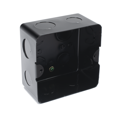 Caja de registro de acero galvanizado, 10x10 cm, Color Negro (11000-00000)