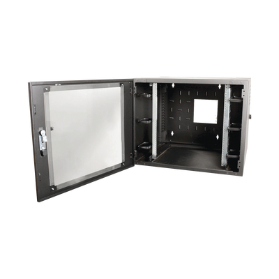 Gabinete de Pared Estándar de 19in, Abatible, de 12 UR, 610 mm de Profundidad, Color Negro