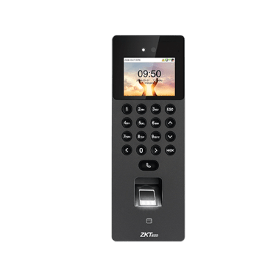 Terminal de Control de Acceso Multi-biométrico / Cámara Binocular 1MP / 3,000 Capacidades de Plantilla / Video Intercomunicador (SIP) / Varias Autenticaciones / Compatible ONVIF y SIP / Firmware AC y TA Push / Compatible con ZkbioZlink