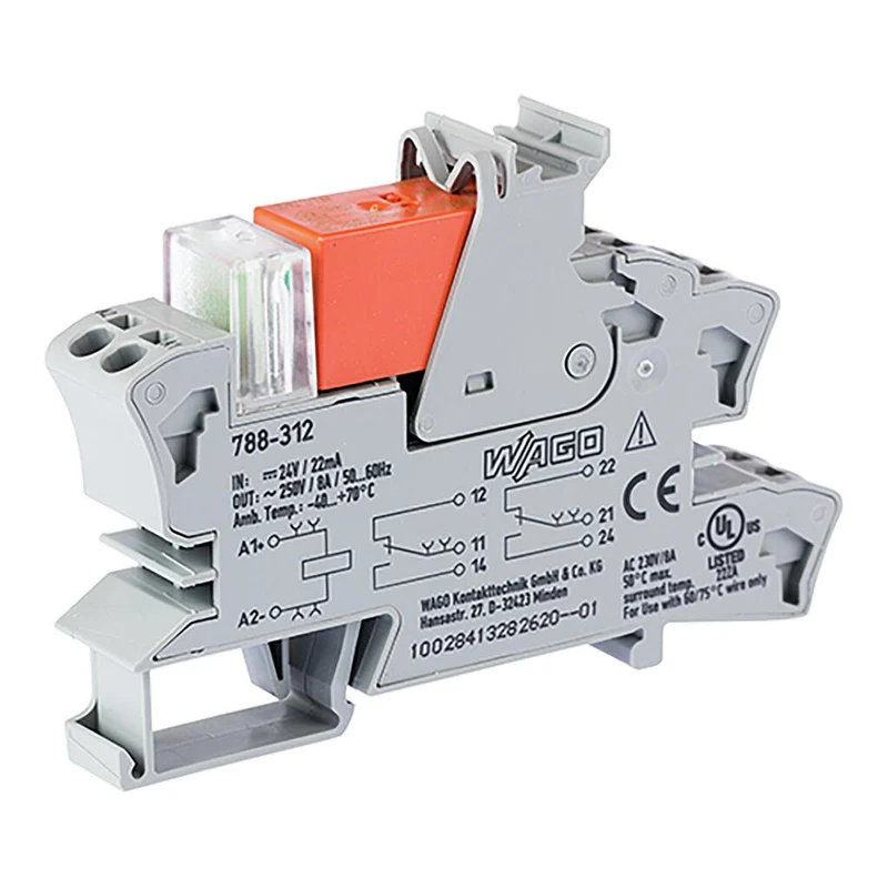 11752 Relay Wago 24 V DC C 2No2NC, WAGO 788-312